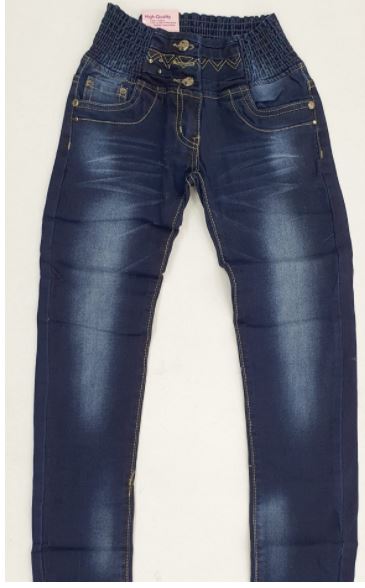 Girl Jeans With Button, 140-164cm