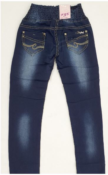 Girl Jeans With Button, 140-164cm