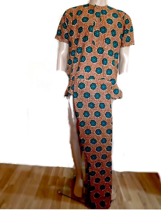 Afrikanische Tradition Mode für Herren, Sommer Mode Still mit Kurzem Arm Kleidung