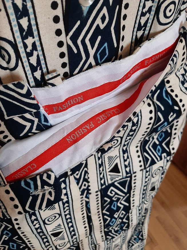 Afrikanische Mode für Herren, Sommer Mode Still mit Kurzem Arm (WOODIN) Hose+Hemd