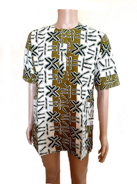 Afrikanische Tradition Mode für Herren, Sommer Mode Still mit Kurzem Arm (WOODIN) Hose+Hemd