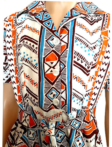 Afrikanische Frauenkleider Mode, Freizeitkleid, Damen kurzem arm (WOODIN)