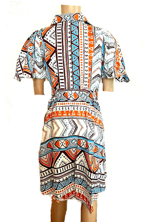 Afrikanische Frauenkleider Mode, Freizeitkleid, Damen kurzem arm (WOODIN)