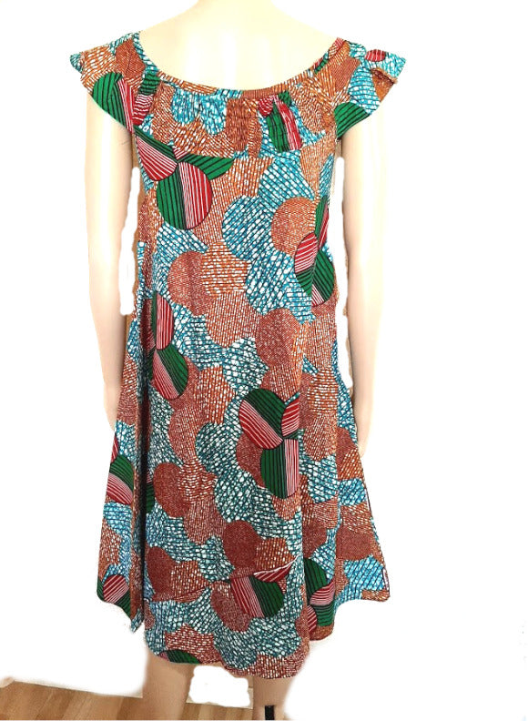 Afrikanische Damen kleider Mode Party ,Freizeit, Strand Kleid Kurzarm