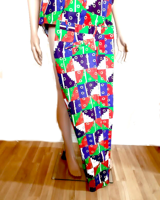 Afrikanische Tradition Mode für Herren, Sommer Mode Still mit Kurzem Arm Kleidung(HEMD+HOSE)