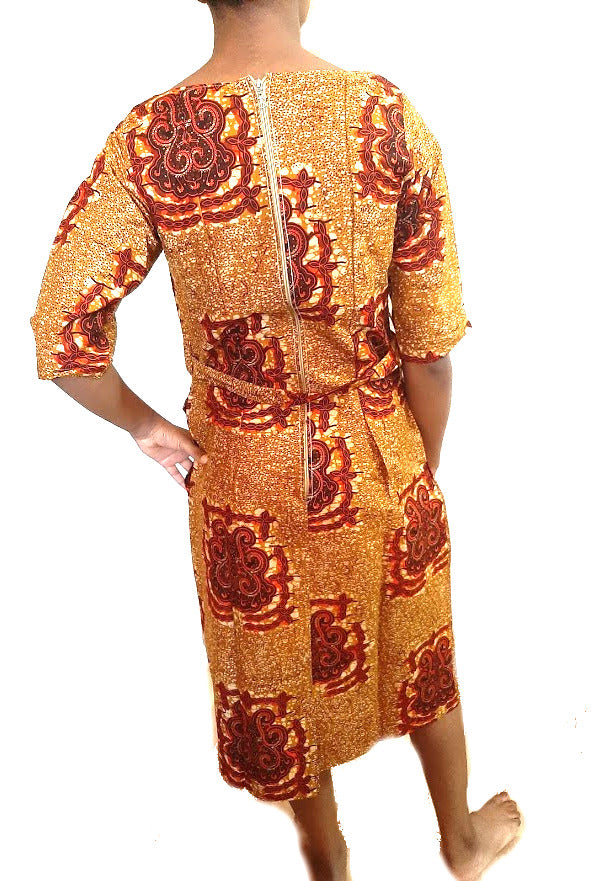 Afrikanisches Frauenkleid (braun-schwarz)