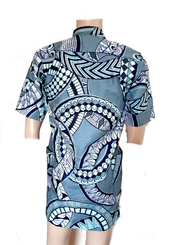Afrikanische Tradition Mode für Herren, Sommer Mode Still mit Kurzem Arm Kleidung (VLISCO SUPER WAX)