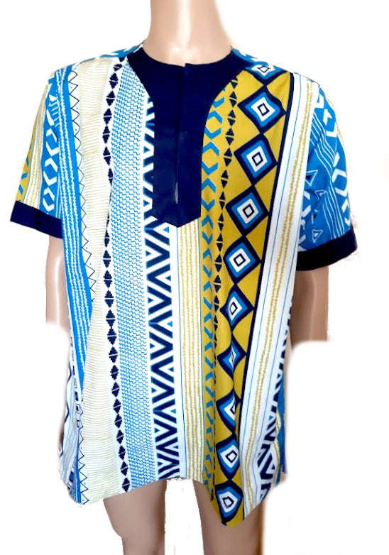 Afrikanische Tradition Mode für Herren, Sommer Mode Still mit Kurzem Arm( WOODIN )