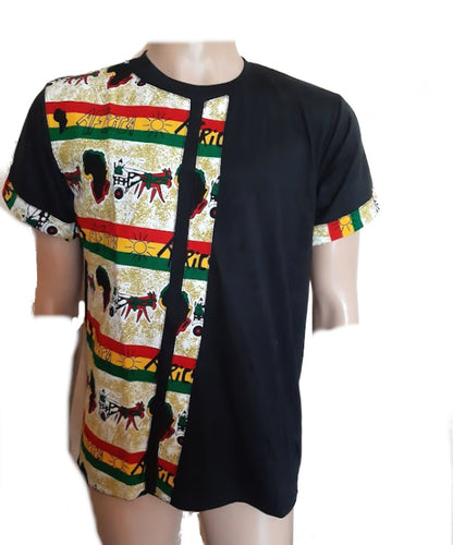 African Print T shirt Sommer , Strand , Party Freizeit