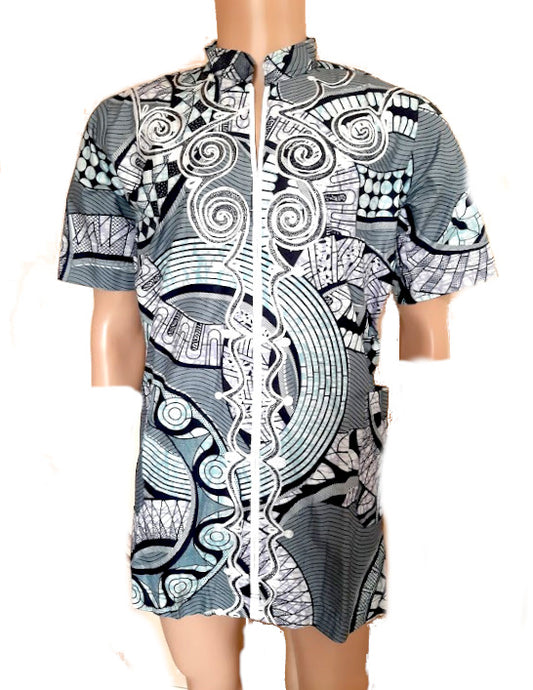 Afrikanische Tradition Mode für Herren, Sommer Mode Still mit Kurzem Arm Kleidung (VLISCO SUPER WAX)